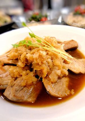 簡単主菜★豚カルビのおろしポン酢炒め-レシピのメイン写真