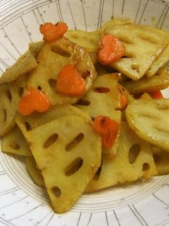 れんこんのカレー炒め~塩麹~お弁当にも-レシピのメイン写真