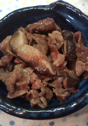 牛肉と椎茸の甘辛煮-レシピのメイン写真