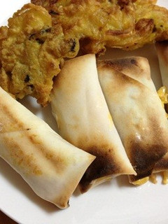 塩昆布チーズとお魚パリパリ焼き春巻き-レシピのメイン写真