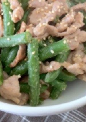 豚肉とインゲンの味噌炒め-レシピのメイン写真