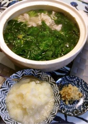 わが家定番☆ほうれん草と豚バラの常夜鍋-レシピのメイン写真