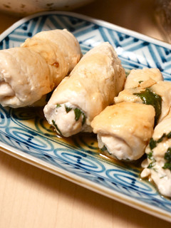 ささみ・青紫蘇+麦味噌・巻-レシピのメイン写真