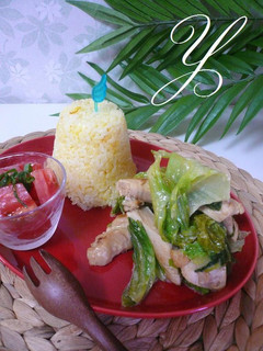 *レタスとチキンのカレー炒め*-レシピのメイン写真