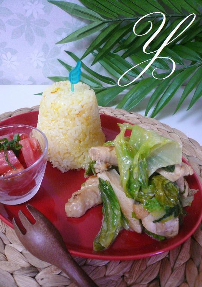 *レタスとチキンのカレー炒め*-レシピのメイン写真