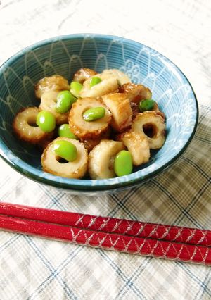 お弁当に☆レンジでちくわと枝豆の甘辛煮-レシピのメイン写真