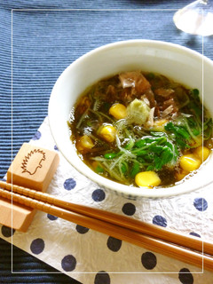 貝割れ・コーン入りもずく酢-レシピのメイン写真