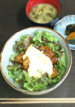 チキン南蛮丼定食-レシピのメイン写真