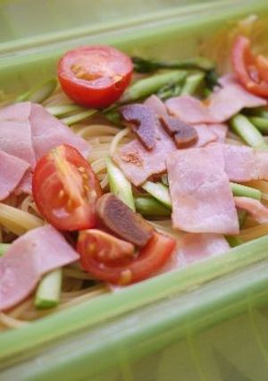 ルクエ☆大葉にんにく醤油でパパっとパスタ-レシピのメイン写真