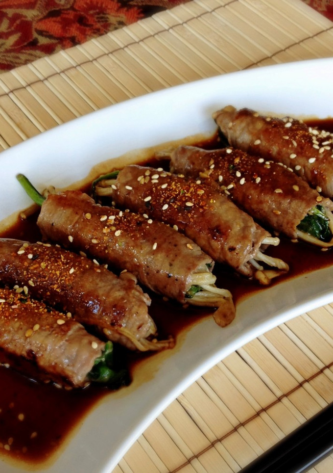 ほうれん草とエノキの肉巻き-レシピのメイン写真