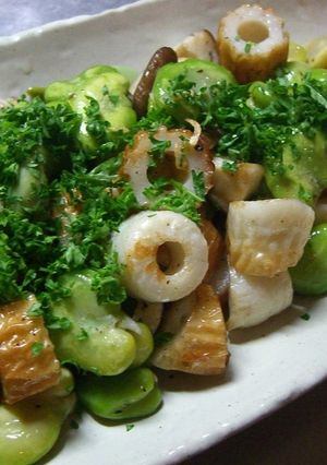 お弁当にも♪ちくわと空豆のハーブ炒め-レシピのメイン写真