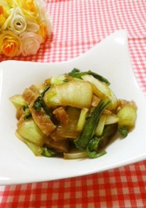 チンゲン菜と油揚げのヘルシー煮物-レシピのメイン写真
