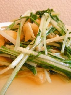 水菜と油揚げのさっと煮-レシピのメイン写真