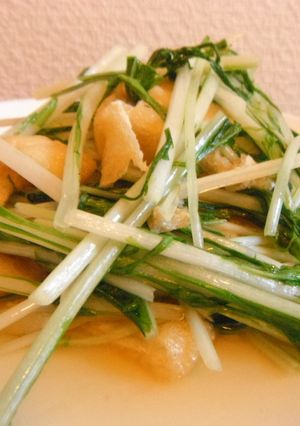 水菜と油揚げのさっと煮-レシピのメイン写真