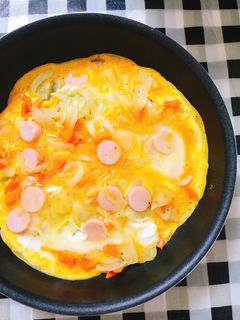 魚肉ソーセージのオープンオムレツ-レシピのメイン写真