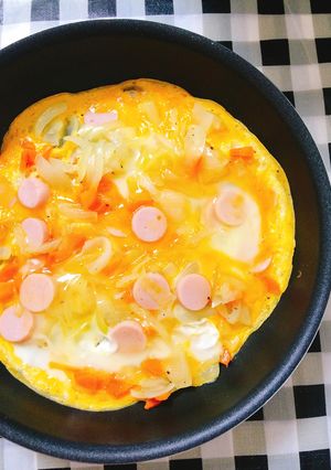 魚肉ソーセージのオープンオムレツ-レシピのメイン写真