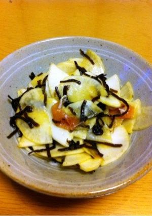 さっぱりおつまみ☆サラダかぶの塩昆布あえ-レシピのメイン写真