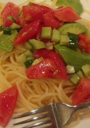 森のバターとトマトの冷製パスタ-レシピのメイン写真