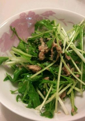 水菜&甘辛ツナの和サラダ-レシピのメイン写真