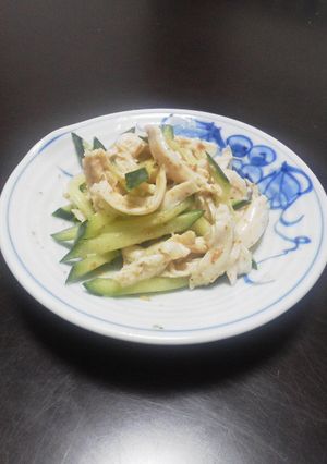 ささみときゅうりのごまドレあえ-レシピのメイン写真