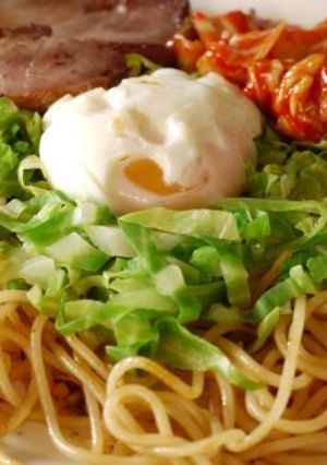 とろとろ玉子のピリ辛韓国風パスタ-レシピのメイン写真