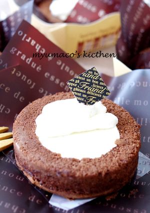 ＨＭで簡単ココアロールケーキ-レシピのメイン写真