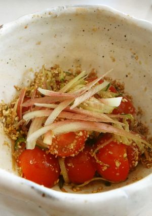 プチトマトのみょうがでサッパリ胡麻和え☆-レシピのメイン写真