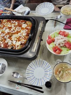 ホットプレートで簡単ミートソースグラタン-レシピのメイン写真