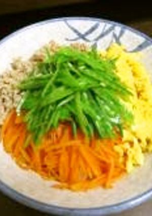 さやえんどうで！いろどり４色丼ぶり☆-レシピのメイン写真