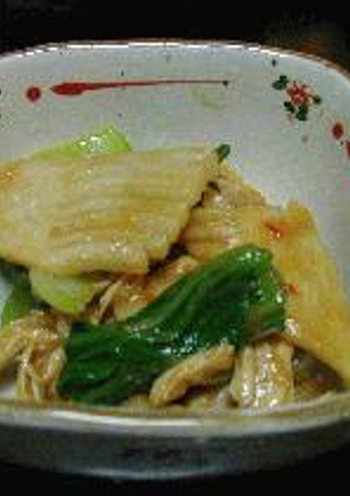 青梗菜と鶏肉のみそ和え-レシピのメイン写真