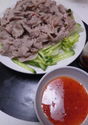 茹で豚肩ロース肉・スイートチリソース添え-レシピのメイン写真