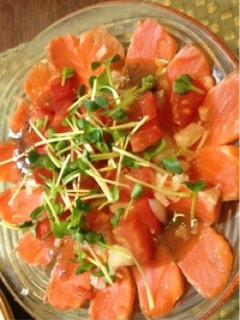 サーモンのお花カルパッチョ-レシピのメイン写真