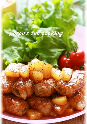 ✿厚揚げの豚肉巻＊パイナップルソース✿-レシピのメイン写真