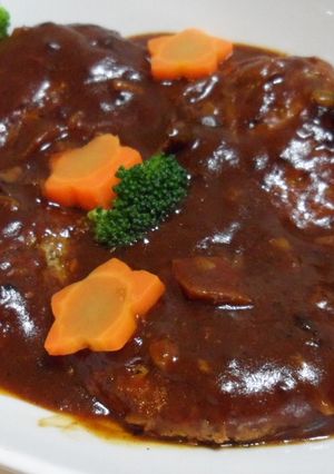 かわいい！煮込みハンバーグ-レシピのメイン写真