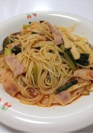 きのことベーコンのトマトパスタ-レシピのメイン写真
