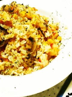 炊飯器で♪工夫ありのエビピラフ☆-レシピのメイン写真