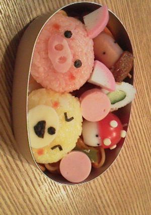 キャラ弁 にこにこピクニック☆-レシピのメイン写真