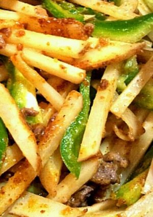 じゃがいもとピーマンのカレー炒め-レシピのメイン写真