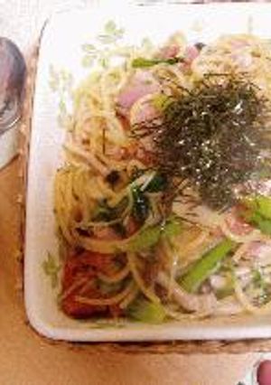 ベーコンと小松菜の和風スパゲッティー-レシピのメイン写真