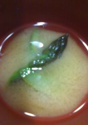 アスパラのみそ汁-レシピのメイン写真