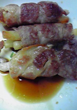 お弁当に肉巻きポテト☆バターしょうゆ味♪-レシピのメイン写真