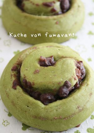 ♡HB♡抹茶と小豆の米粉パン-レシピのメイン写真