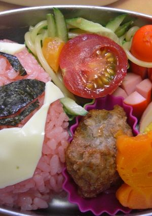 ゴーバスターズっぽい弁当（失敗）-レシピのメイン写真