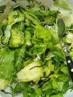 レタスと水菜の塩こんぶサラダ-レシピのメイン写真