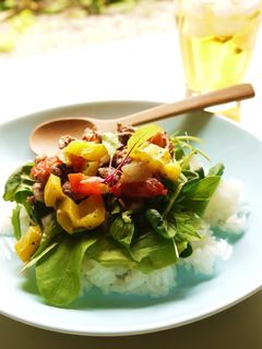牛肉とカラフル野菜のサラダ丼-レシピのメイン写真