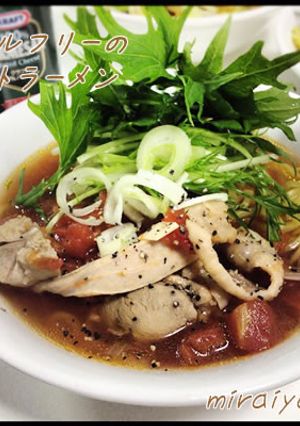 超簡単！オイルフリーのトマトラーメン-レシピのメイン写真