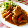 鶏手羽元とエリンギのインド風トマトカレー