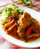 鶏手羽元とエリンギのインド風トマトカレー