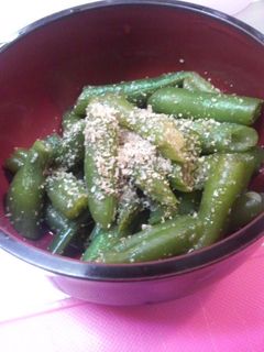 簡単!手抜きいんげんの胡麻和え-レシピのメイン写真