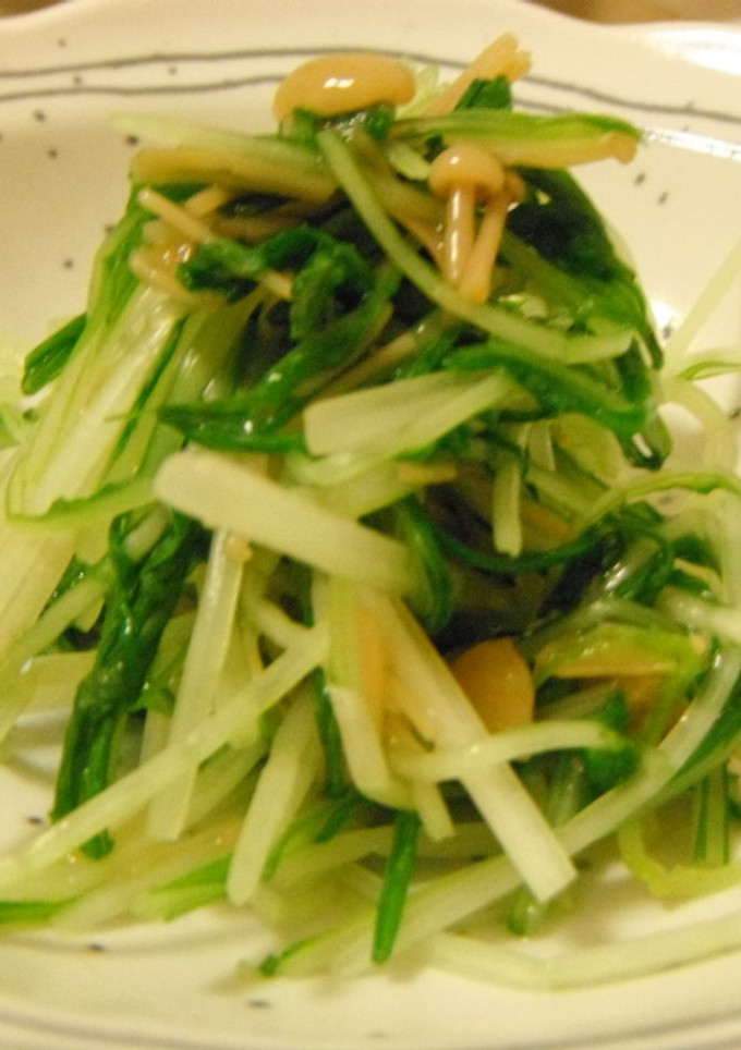 簡単すぎる水菜のなめたけ和え-レシピのメイン写真